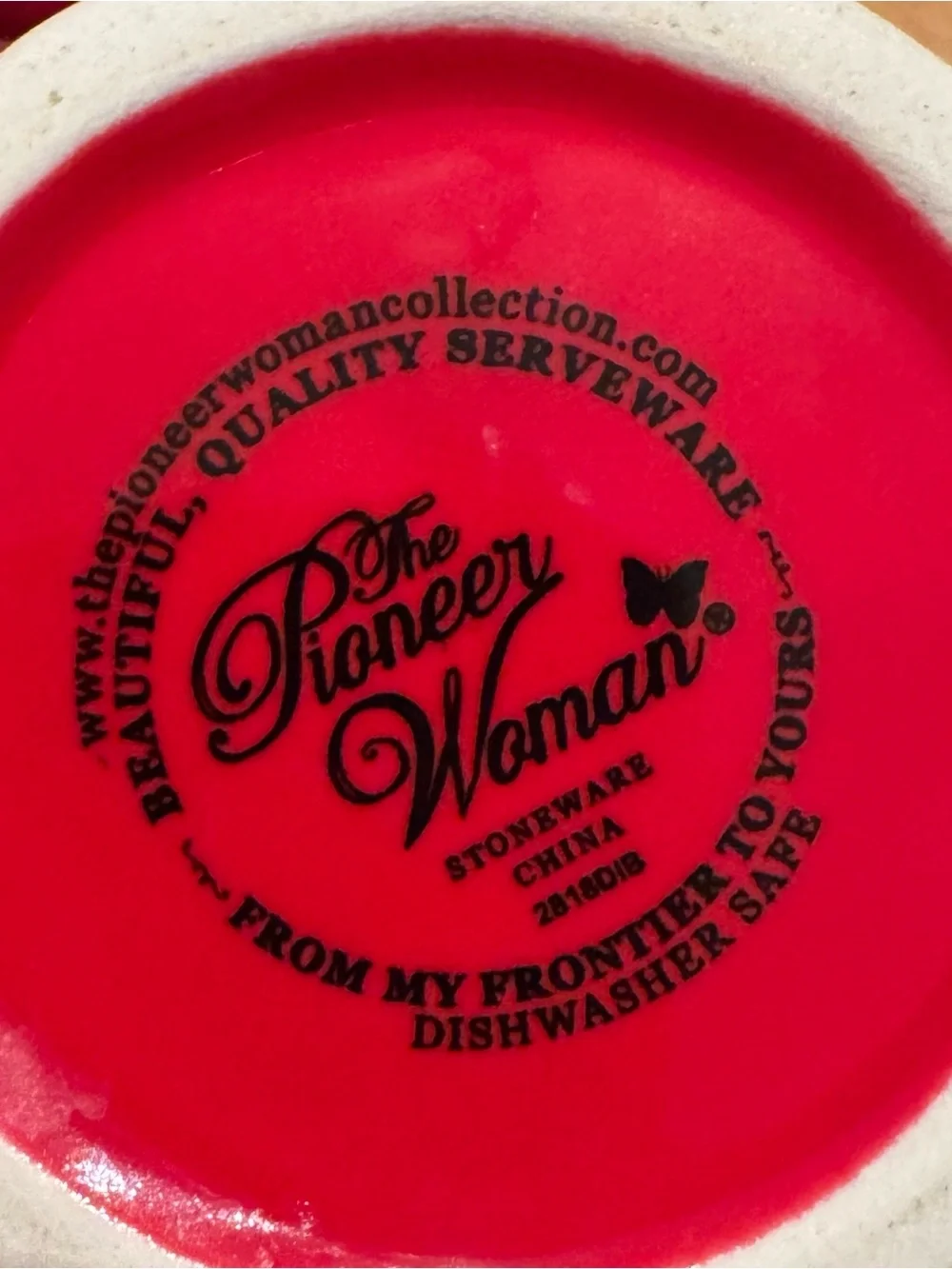 The Pioneer Woman Red Ceramic Creamer with Salt & Pepper Shakers